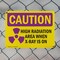 Signmission Radiation & Laser Sign, 10 in H x 14 in W, Plastic, Rectangle OS-2PACK-CR-P-1014-L-10172 - alternate 4